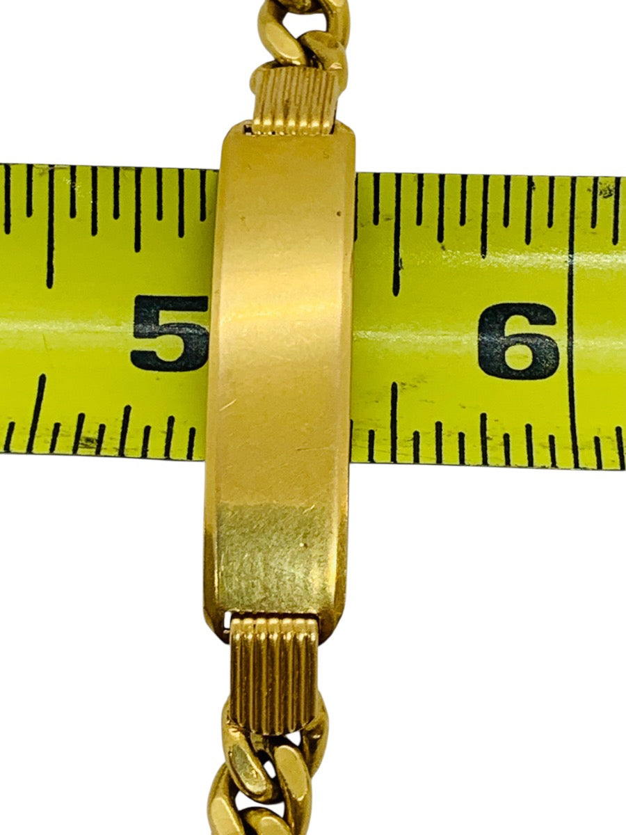 18K Yellow Gold Curb Bracelet | Size 8 | 15.4g