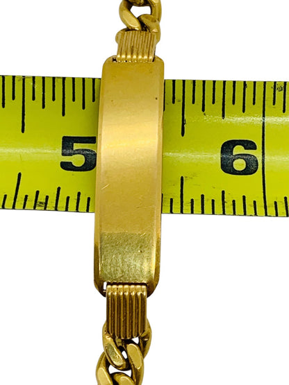18K Yellow Gold Curb Bracelet | Size 8 | 15.4g