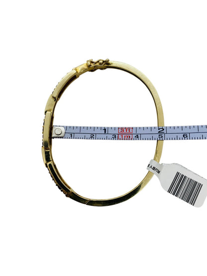 14K Yellow Gold Round Diamond Bracelet | .18CTW TCW | Size 8 | 17.5g