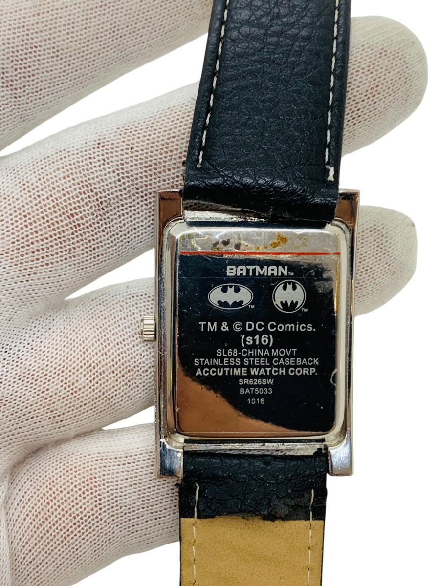 Accutime BAT5033 Detective Comics Watch, Leather Band, Quartz, 40x33mm