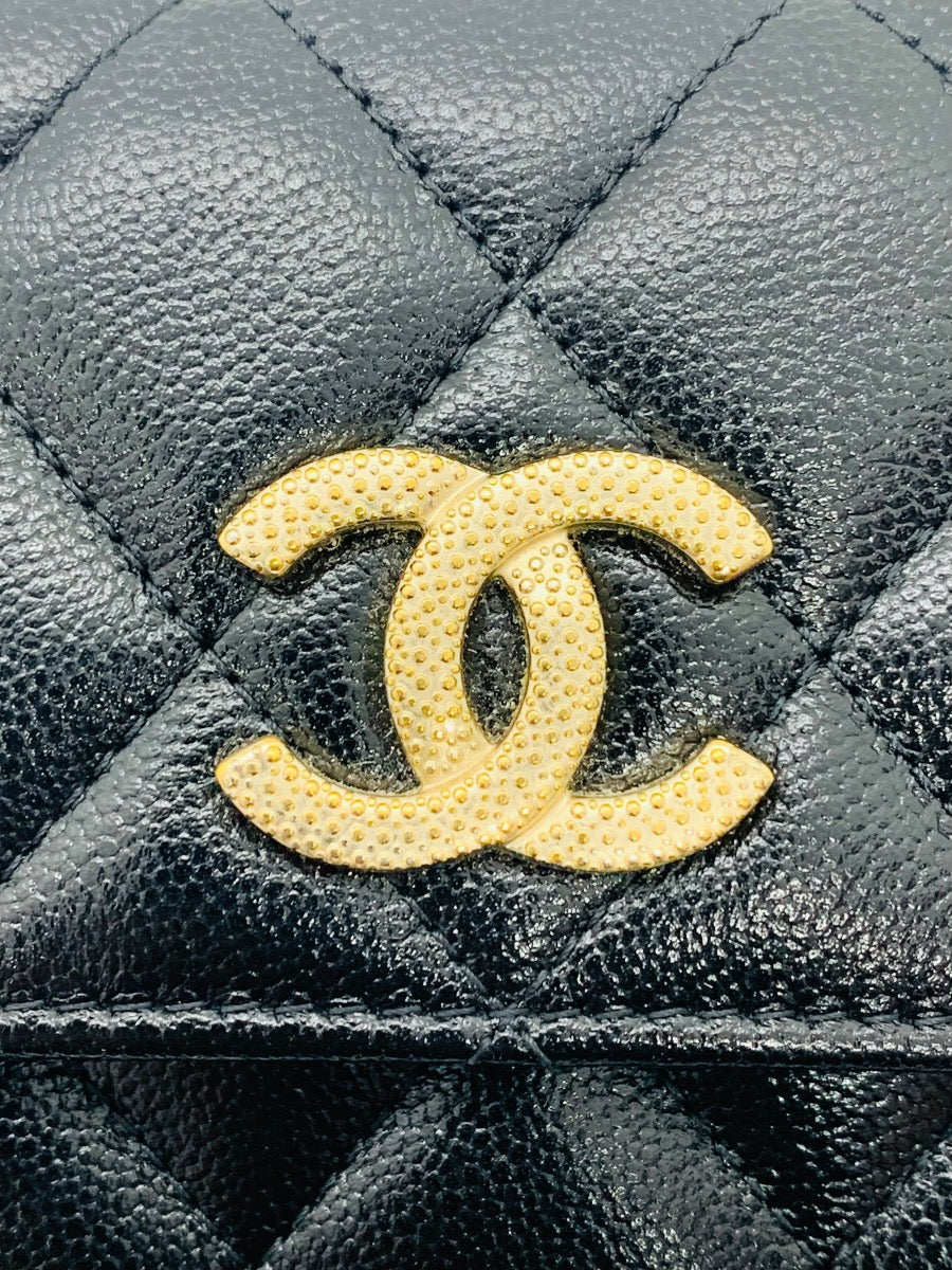 Chanel CC Matelasse Quilted Timeless Long Wallet Black