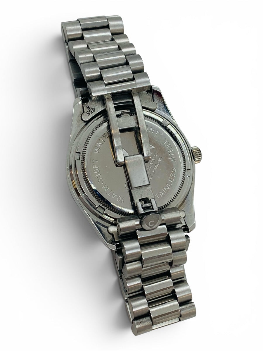 Croton Diamond Automatic Men’s Watch – Black Dial 10ATM-330FT