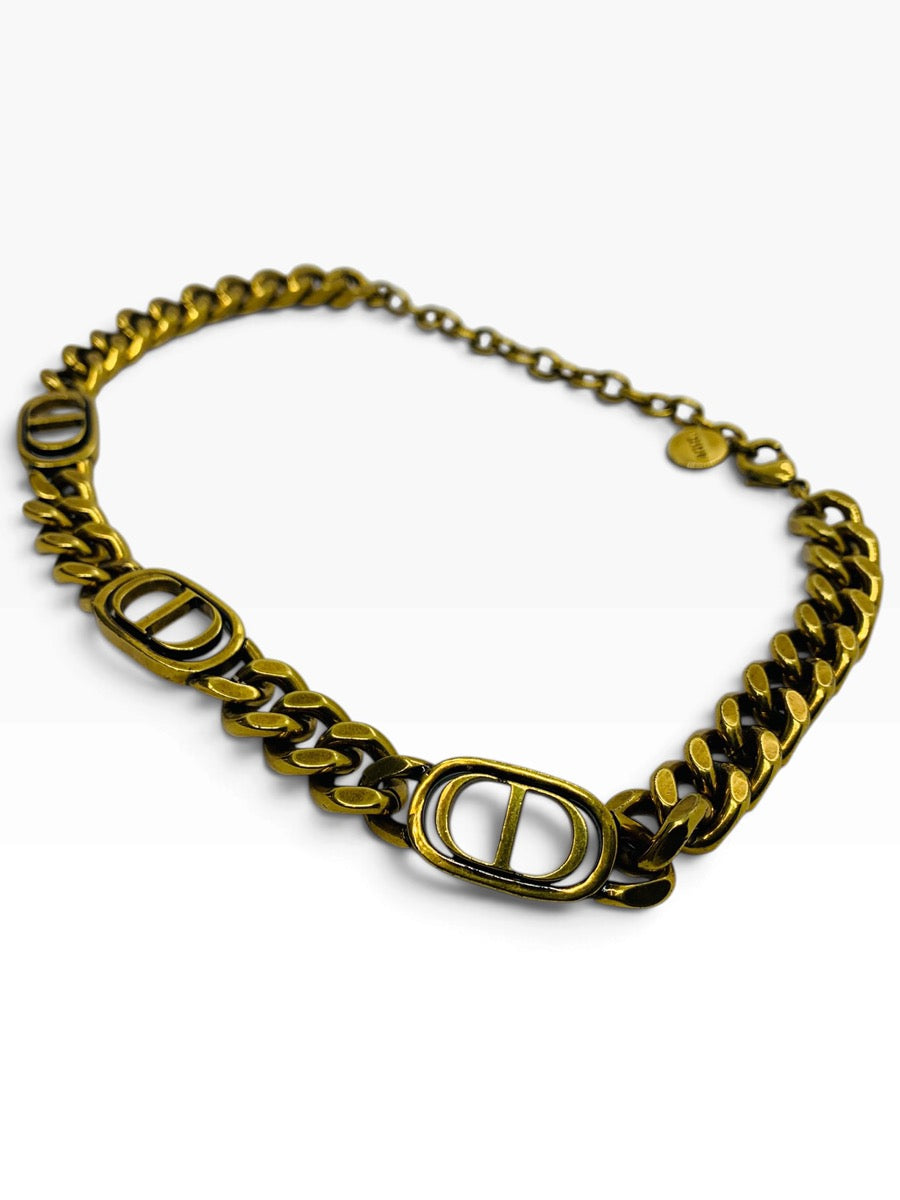 Chrisitan Dior 30 Montaigne Choker Yellow Necklace | Size 18 | 61.6g