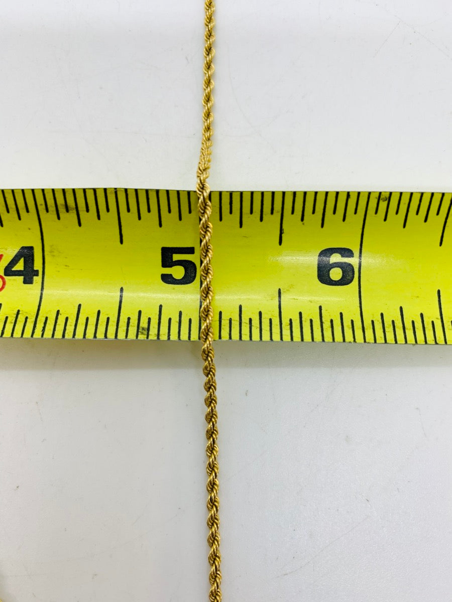 14K Yellow Gold Rope Chain | Size 18 | 8.7g