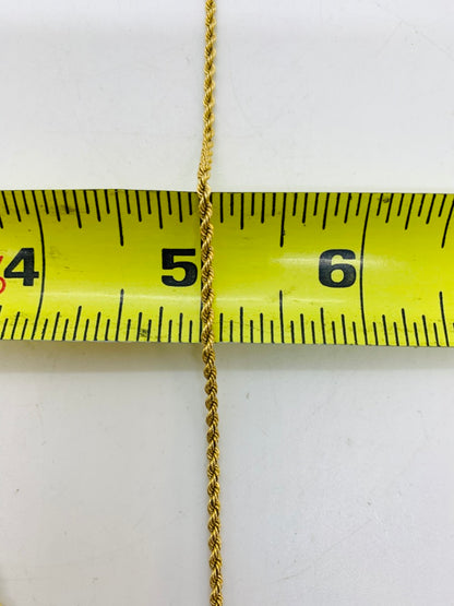 14K Yellow Gold Rope Chain | Size 18 | 8.7g