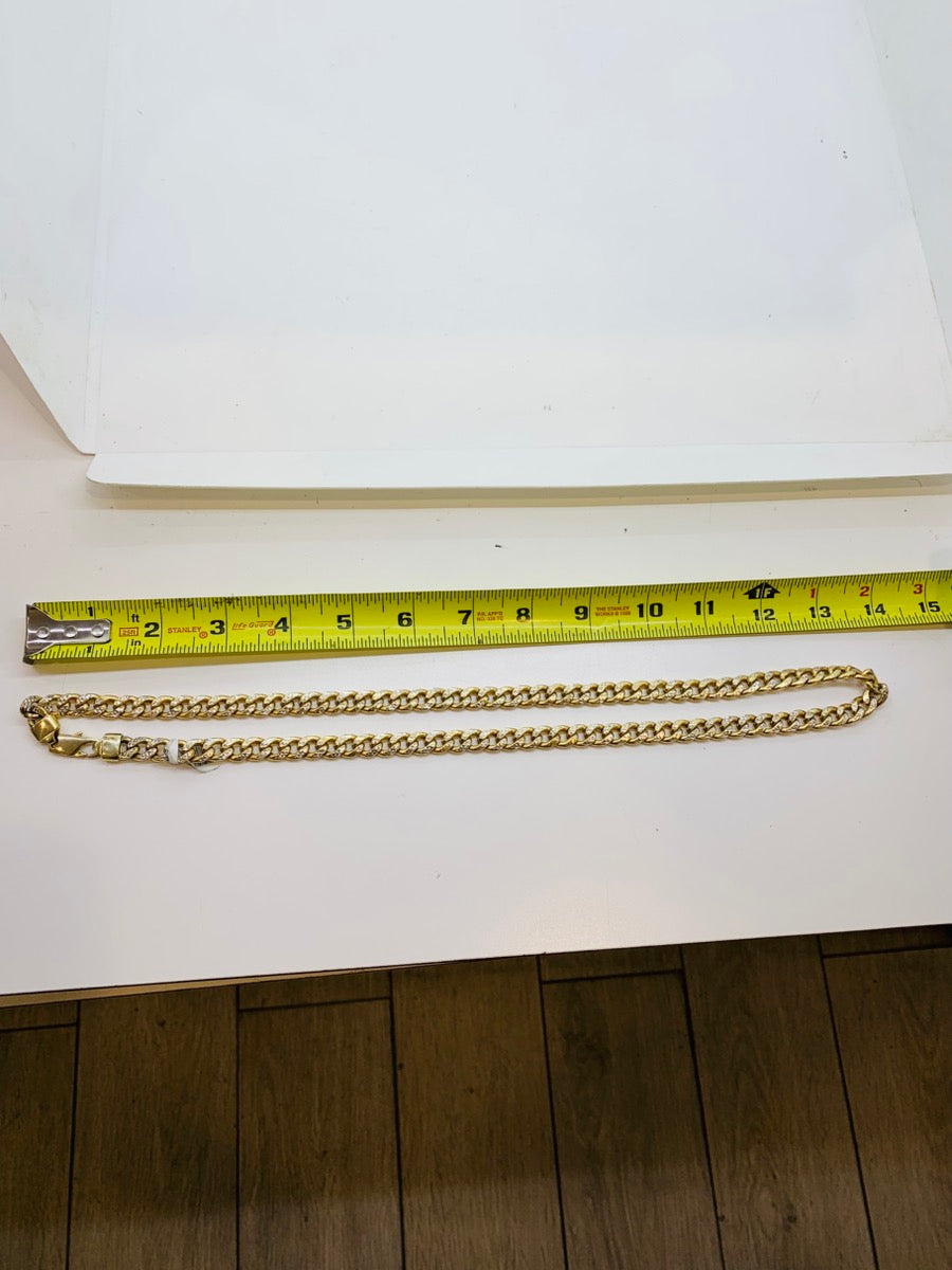 10K 2Tone Gold Curb Chain | Size 28 | 67.4g