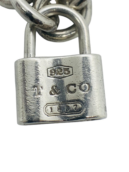 Tiffany & Co 1837 Padlock Rolo Chain Bracelet In Sterling Silver 7"