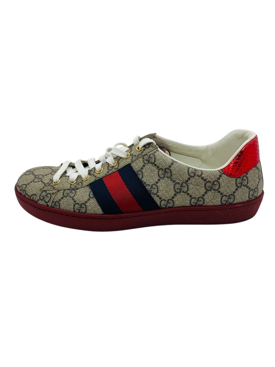 Gucci Ace Supreme GG Monogram Red Bottom Shoes Sneakers-Mens 8.5=9 US