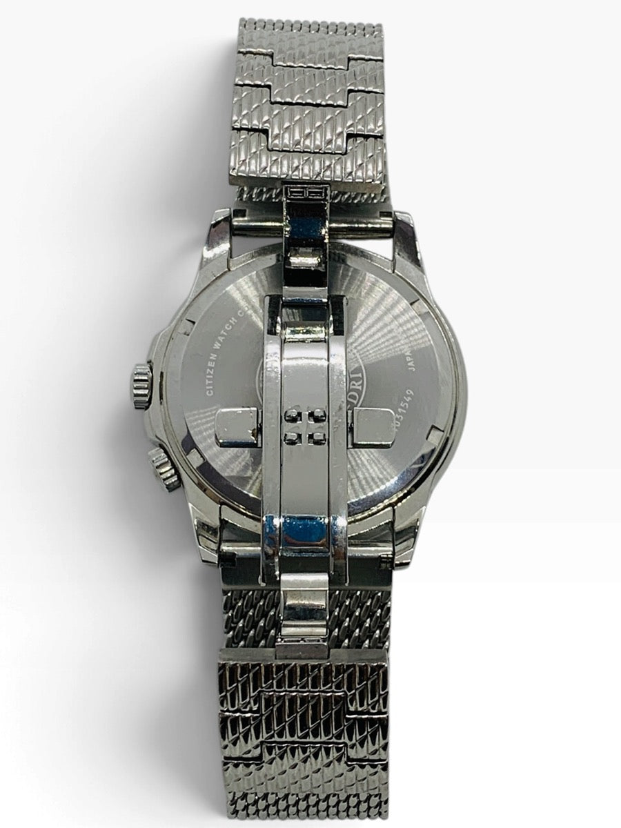Citizen Eco-Drive Calendrier 46mm Automatic Watch Black Silver Mesh