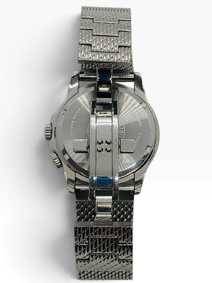 Citizen Eco-Drive Calendrier 46mm Automatic Watch Black Silver Mesh