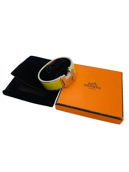 Hermes H Clic Clac Enamel Bracelet 64.8g 7.5in Wrist Size