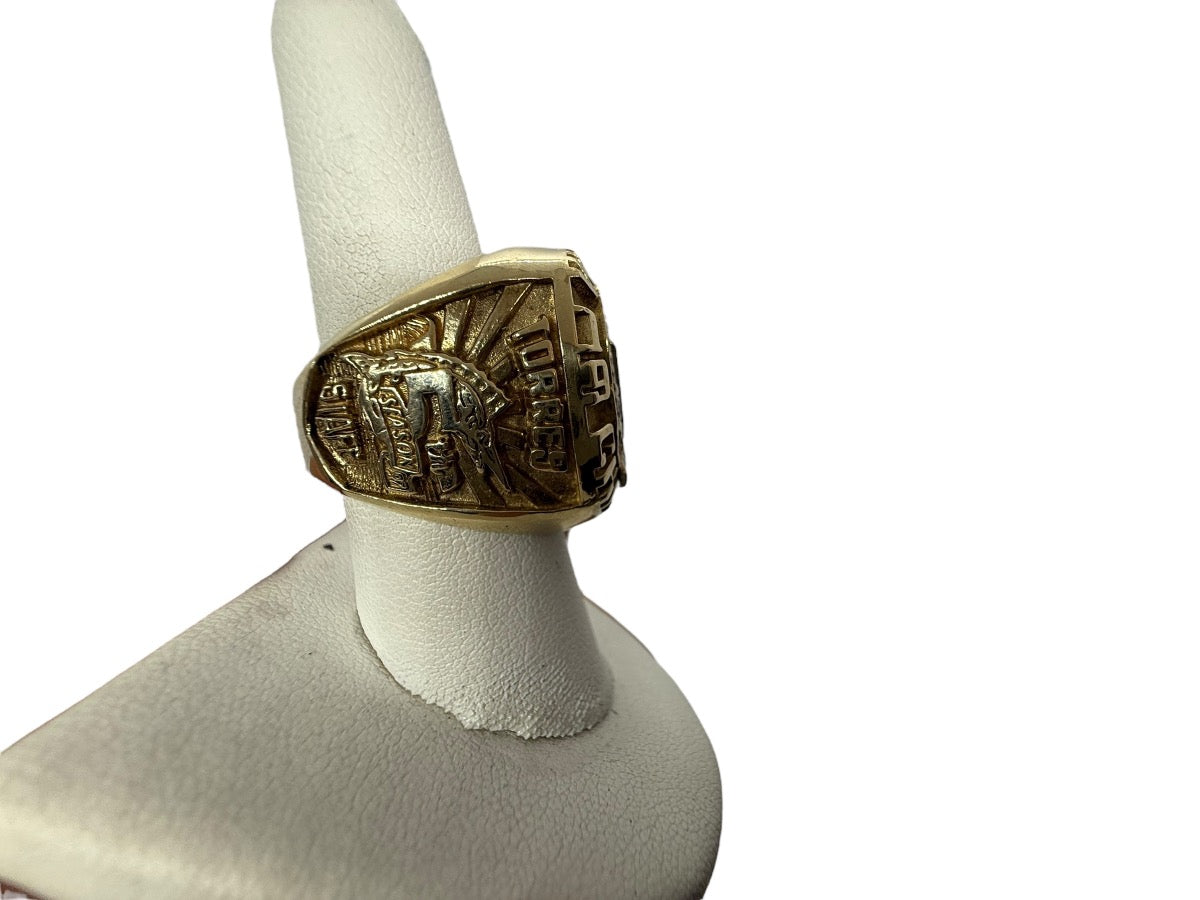 1997 10K Yellow Gold Florida Marlins World Series Champions Staff Ring -Torres