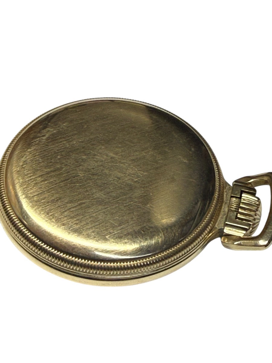 Vintage Illinoise Pocket Watch 10K Gold Filled Wind-Up Open Face 1920s