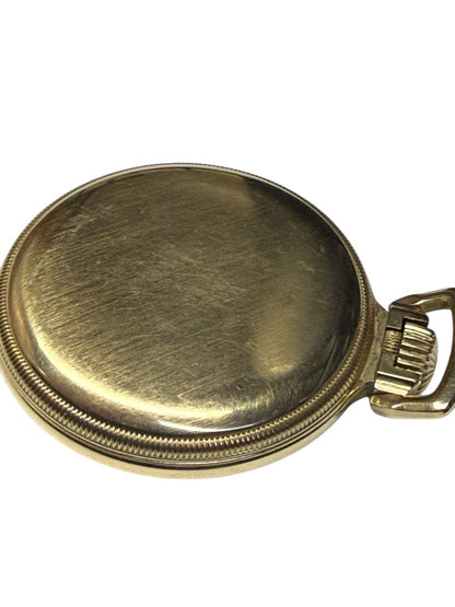 Vintage Illinoise Pocket Watch 10K Gold Filled Wind-Up Open Face 1920s