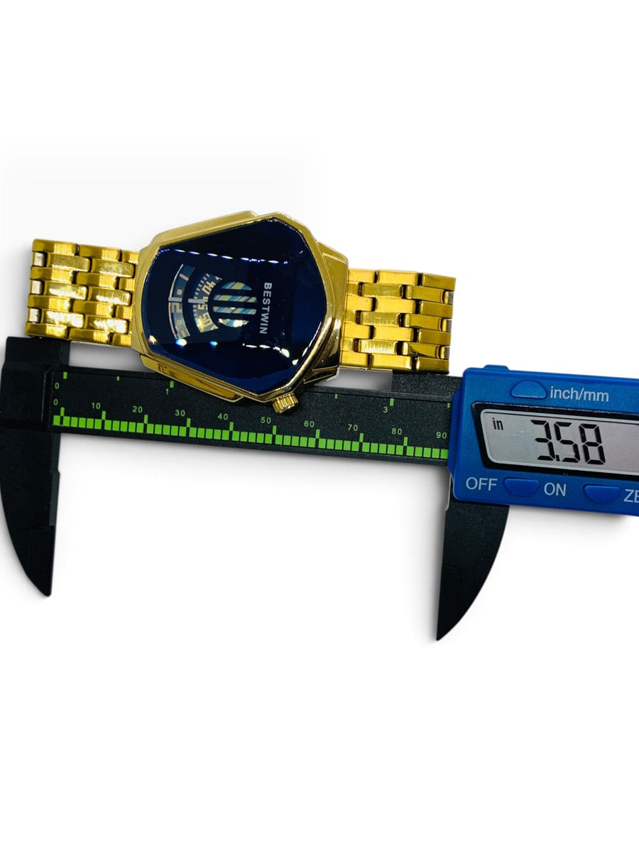 Bestwin 6615M Mechanical Automatic Watch 42mm Gold Stainless Steel