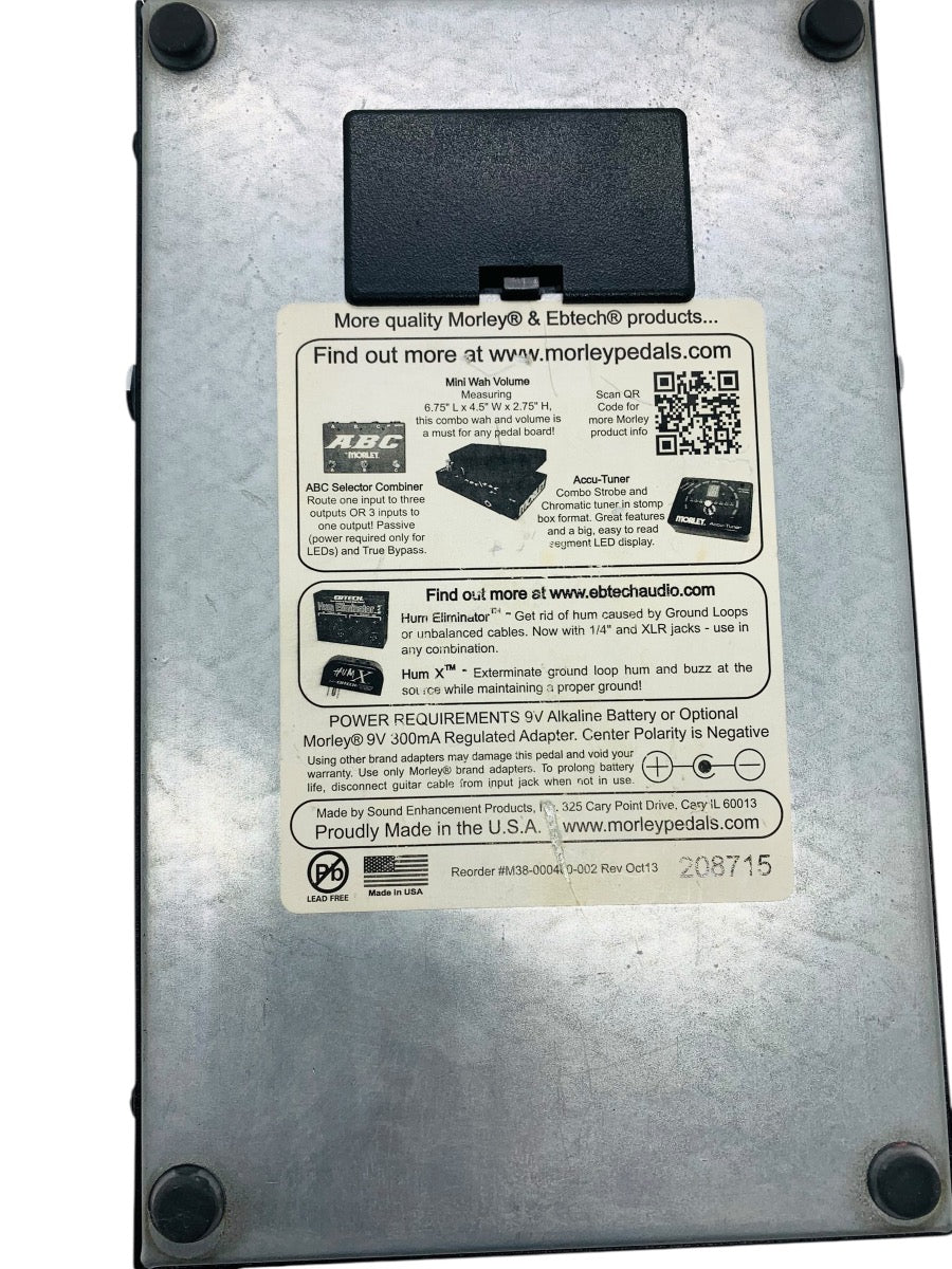 Morley Bad Horsie 2 Contour Wah Black Electro Guitar Effects Pedal