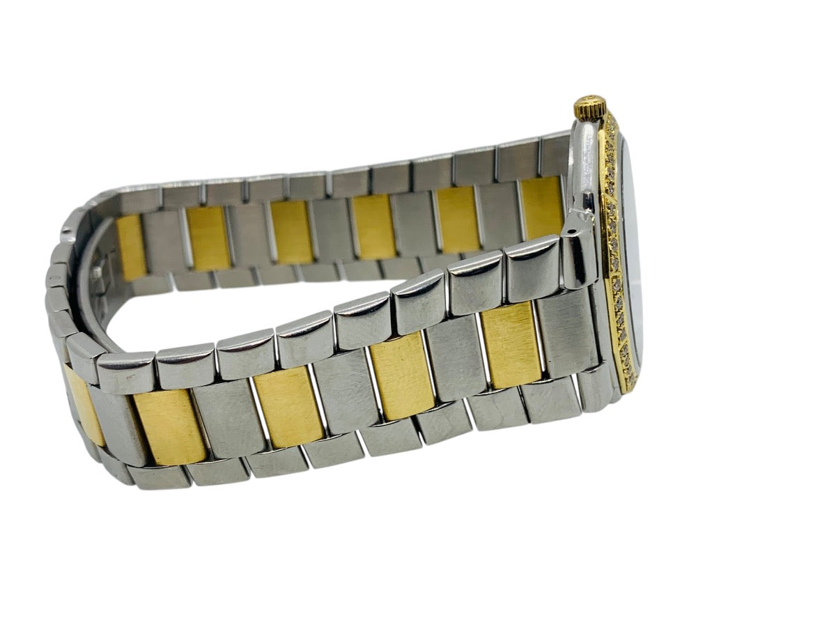 Baume & Mercier Riviera 5131.050 18k Gold/SS Diamond Bezel Swiss Quartz Watch