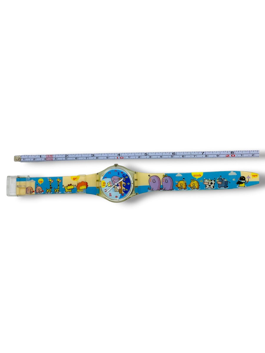 Swatch Swiss Special 1999 (GRR!! OINK!) Cartoon Quartz Watch 34mm