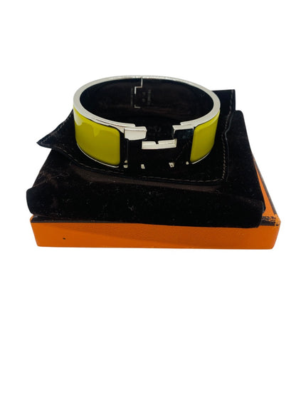 Hermes H Clic Clac Enamel Bracelet 64.8g 7.5in Wrist Size