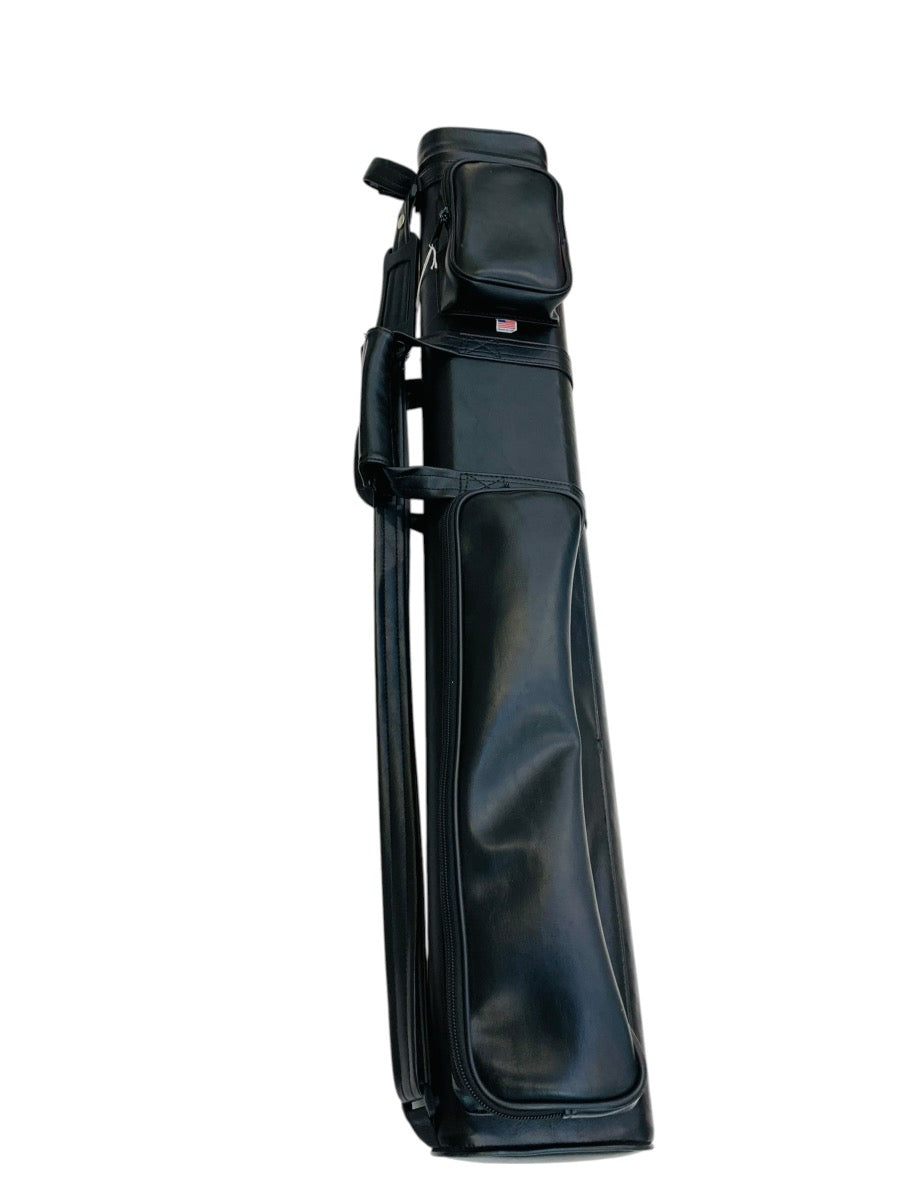 Action 2 Piece Billiard Pool Cue Sticks Combo Set with Fancy Black Carrier Case