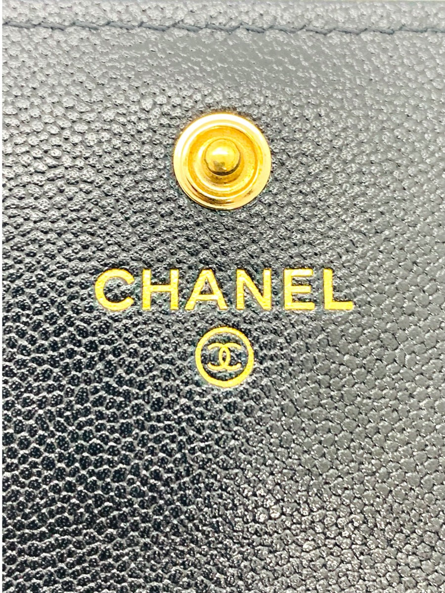 Chanel CC Matelasse Quilted Timeless Long Wallet Black