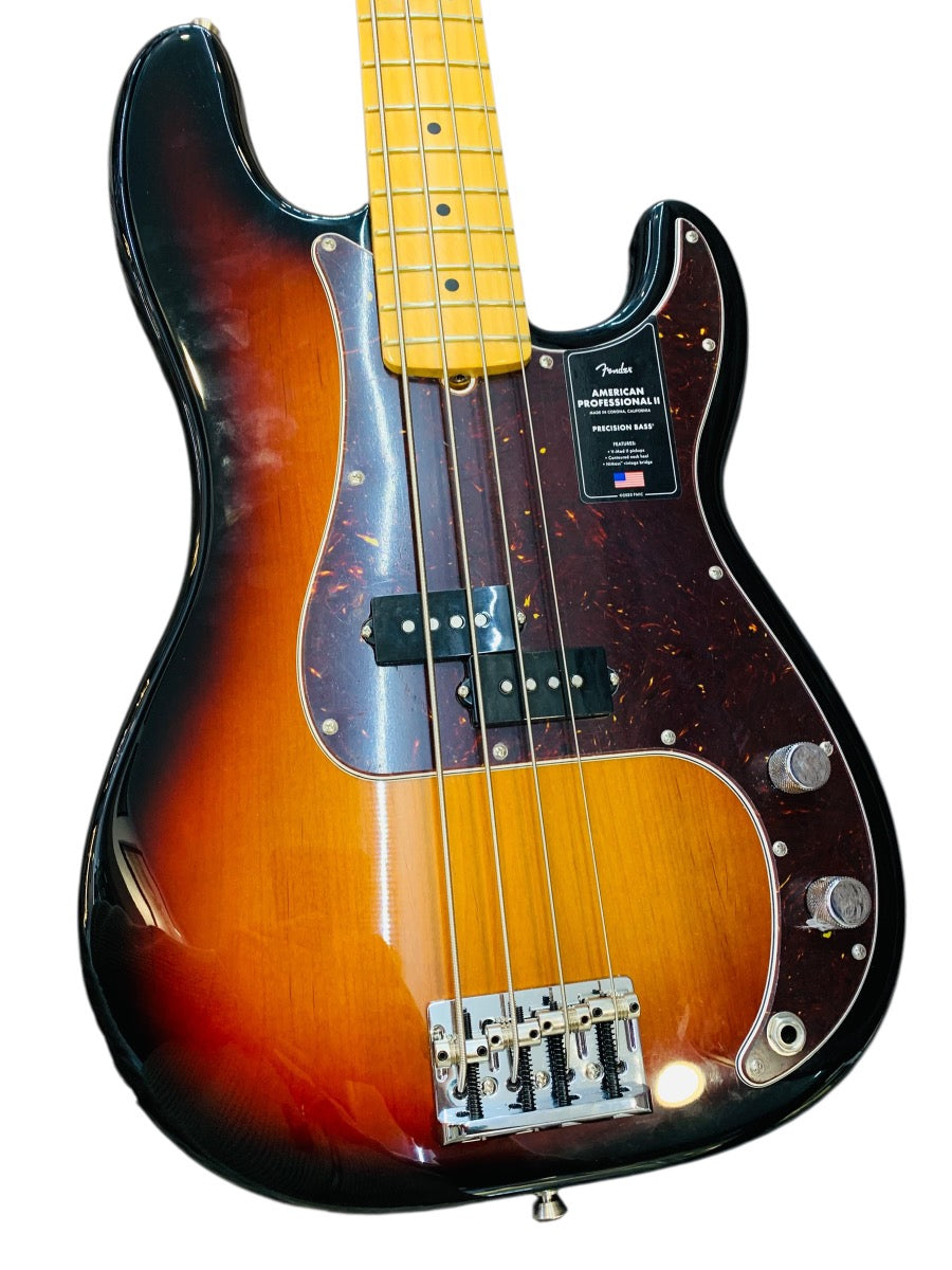 Fender American Precision II Electric Bass Guitar Sunburst