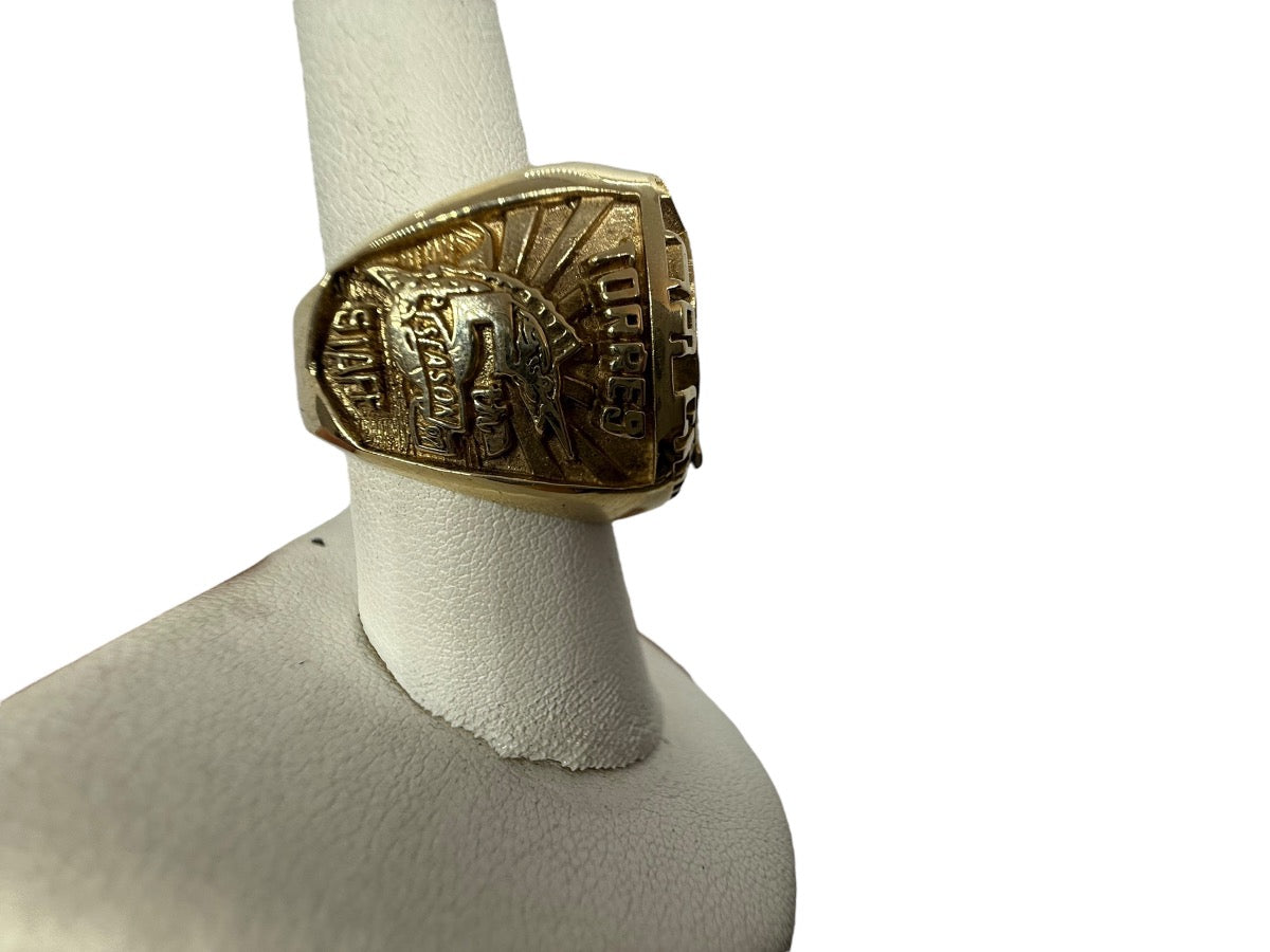 1997 10K Yellow Gold Florida Marlins World Series Champions Staff Ring -Torres
