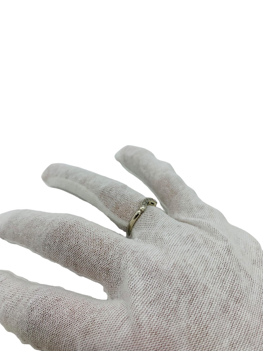14K White Gold Lady's Diamond Band Size 6.5/ 2.3 Gram