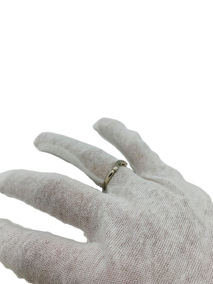 14K White Gold Lady's Diamond Band Size 6.5/ 2.3 Gram