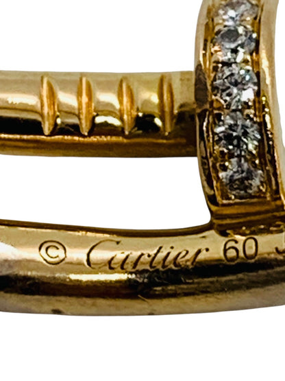 Cartier Juste Un Clou Ring Classic Model Diamonds 18K Yellow Gold 750 Au Size 60