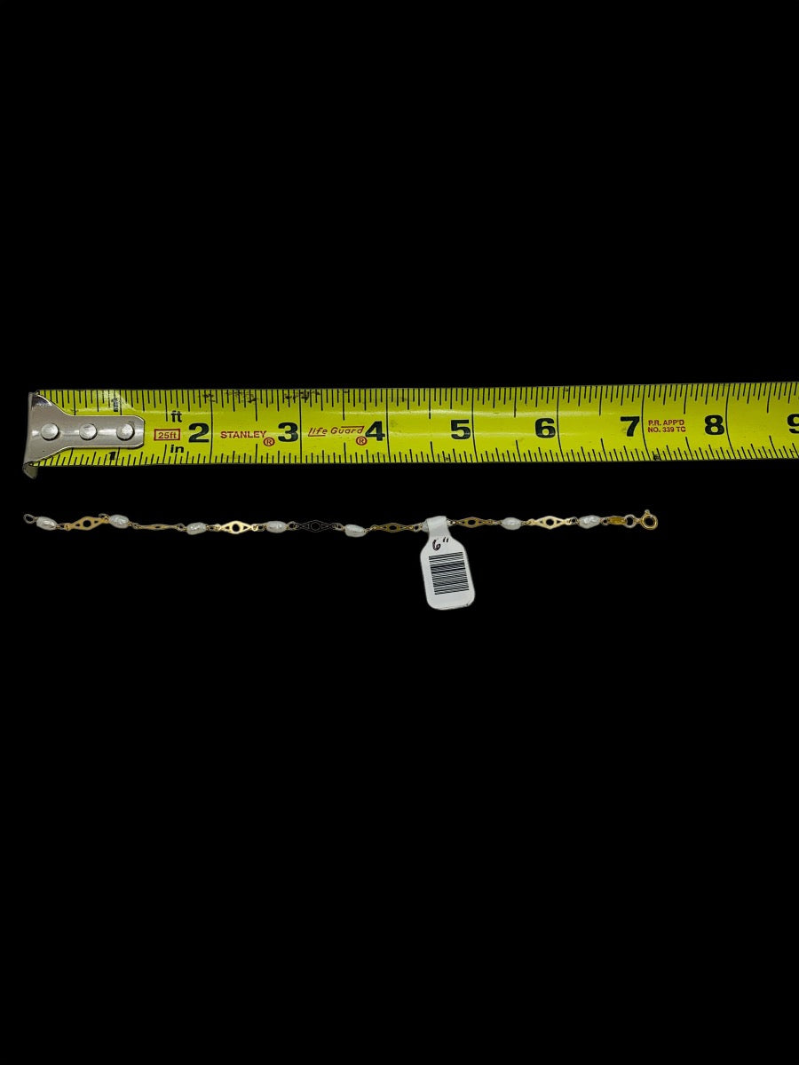 18K Yellow Gold Opal Link Bracelet | Size 7 | 1.4g