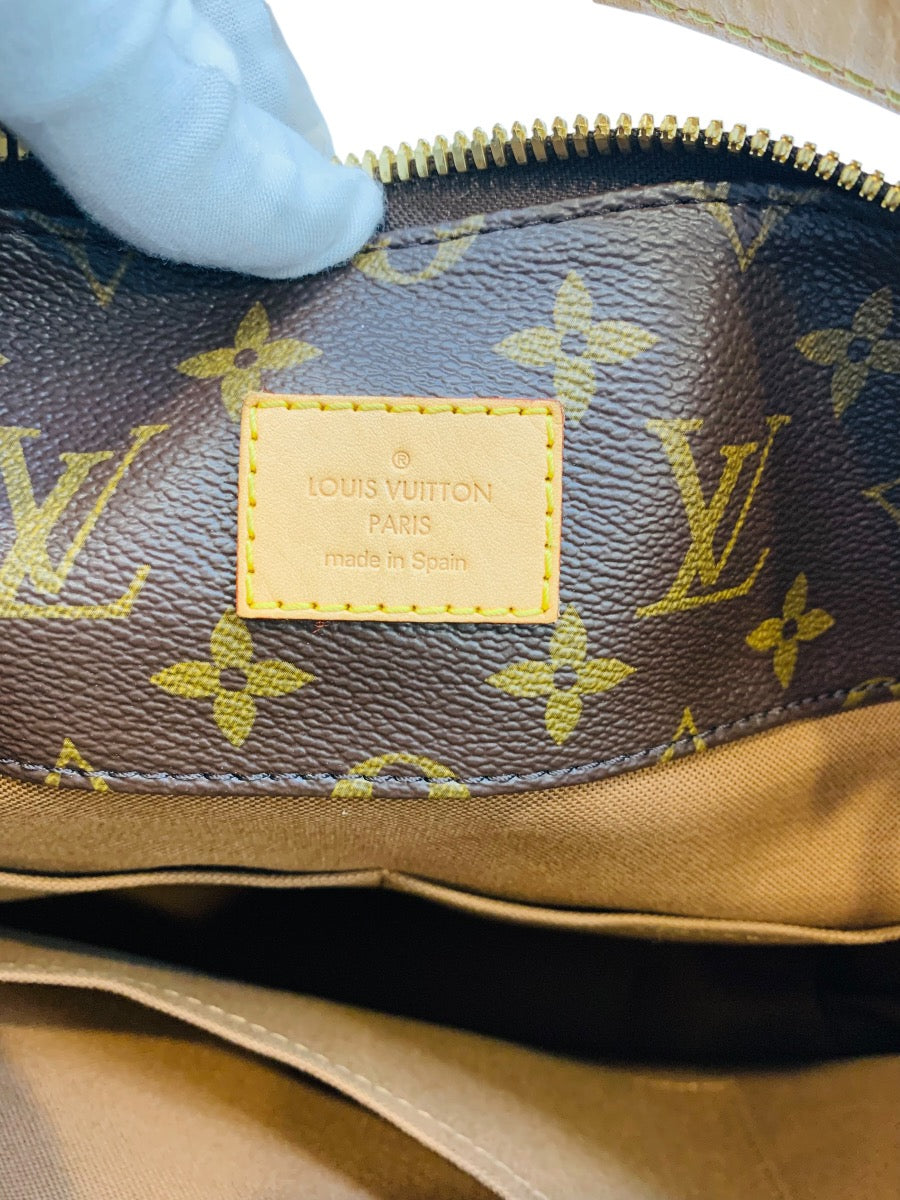 Louis Vuitton Sully MM Shoulder Handbag Monogram Canvas Brown