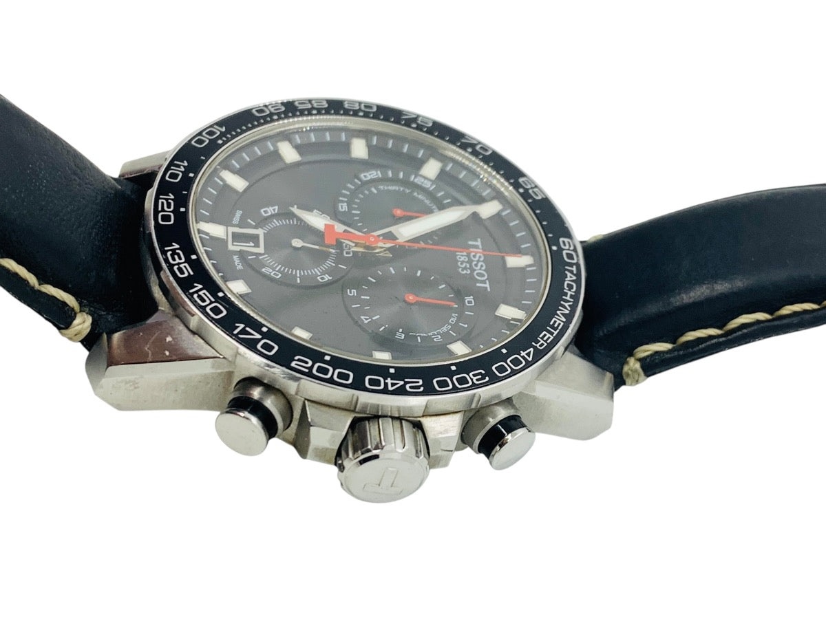 Tissot Supersport Chrono Black Dial Black Strap Men's Watch T125617A