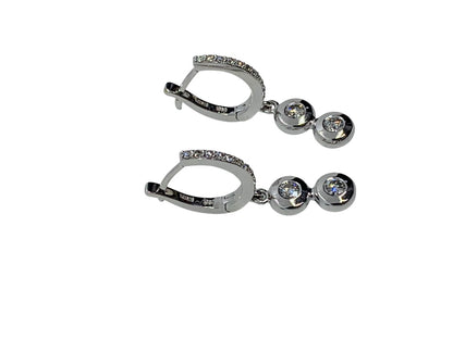 Effy 14K White Gold Diamond Dangling Earrings 3.9 Grams | .60 CTW