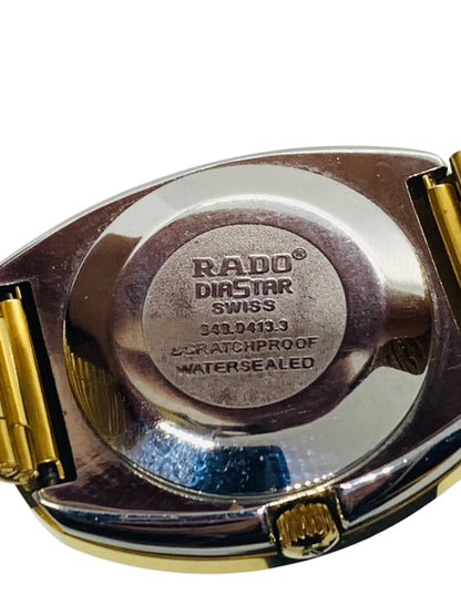 Rado Diastar Gold-Tone 648.0413.3 Automatic Men's Watch Black Dial