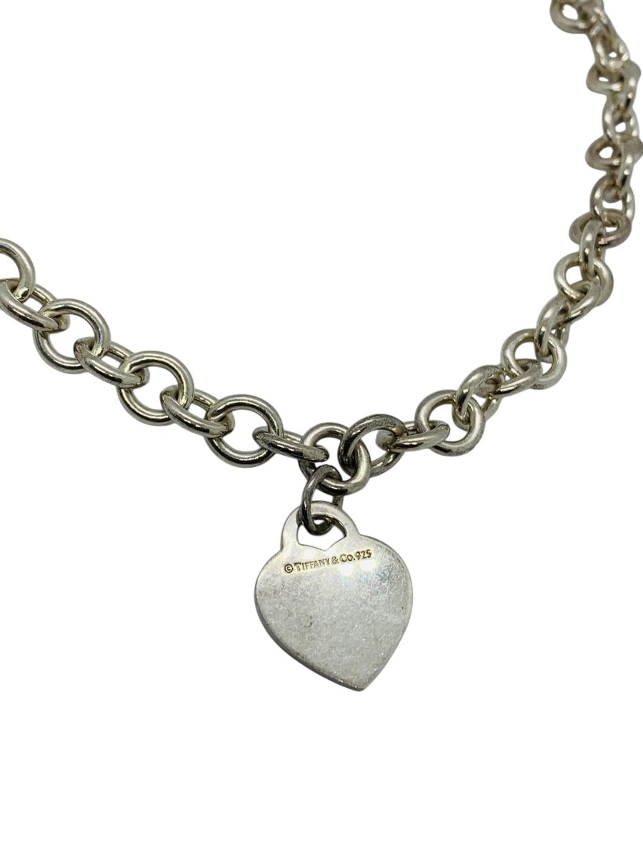 Tiffany & Co 925 Silver "Return To Tiffany" Rolo Necklace Heart Charm