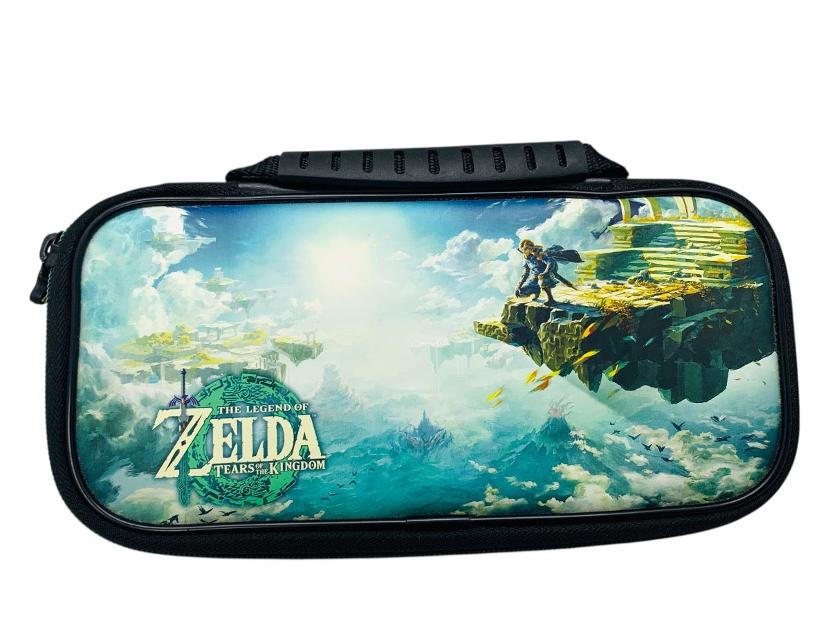 Nintendo Switch OLED Video Game Console HEG-001 Red/Blue w/ Zelda Case