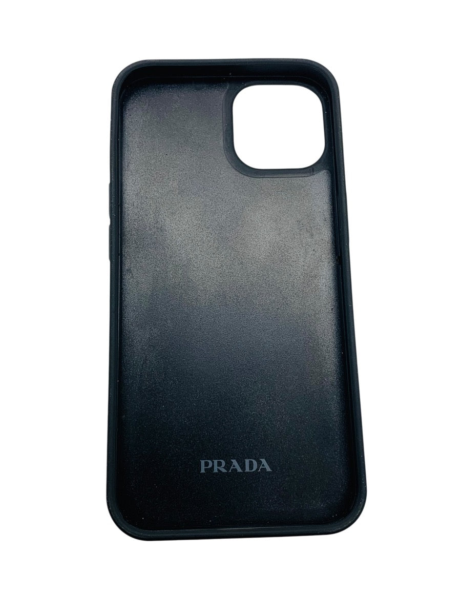 Prada iPhone 13 Pro Black Phone Case Saffiano Triangolo