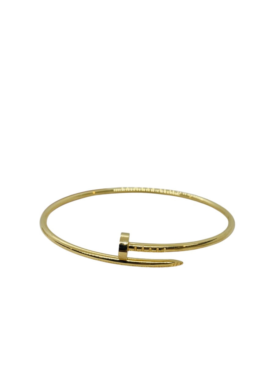 Cartier Juste Un Clou bracelet Small Model 750 18K Yellow Gold Size 19 w/ Cert