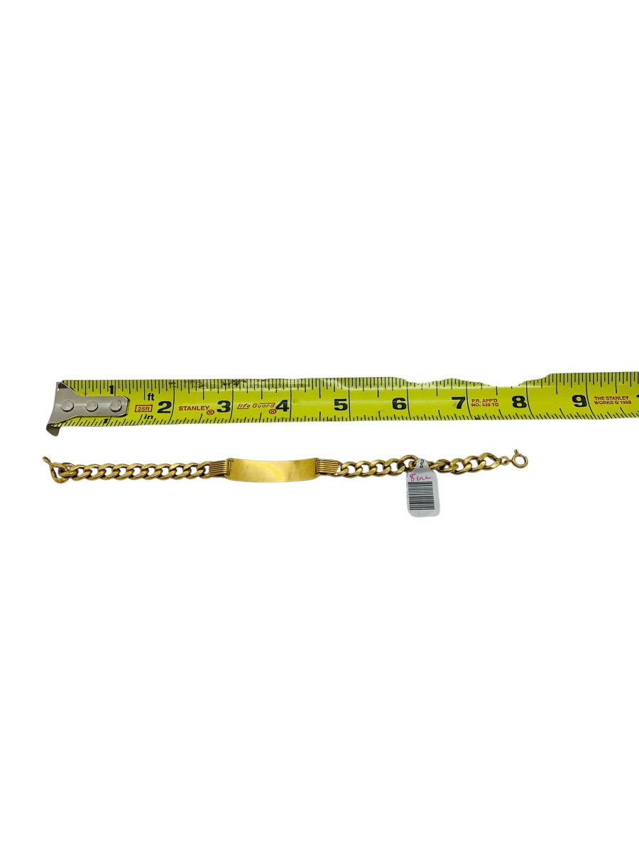 18K Yellow Gold Curb Bracelet | Size 8 | 15.4g