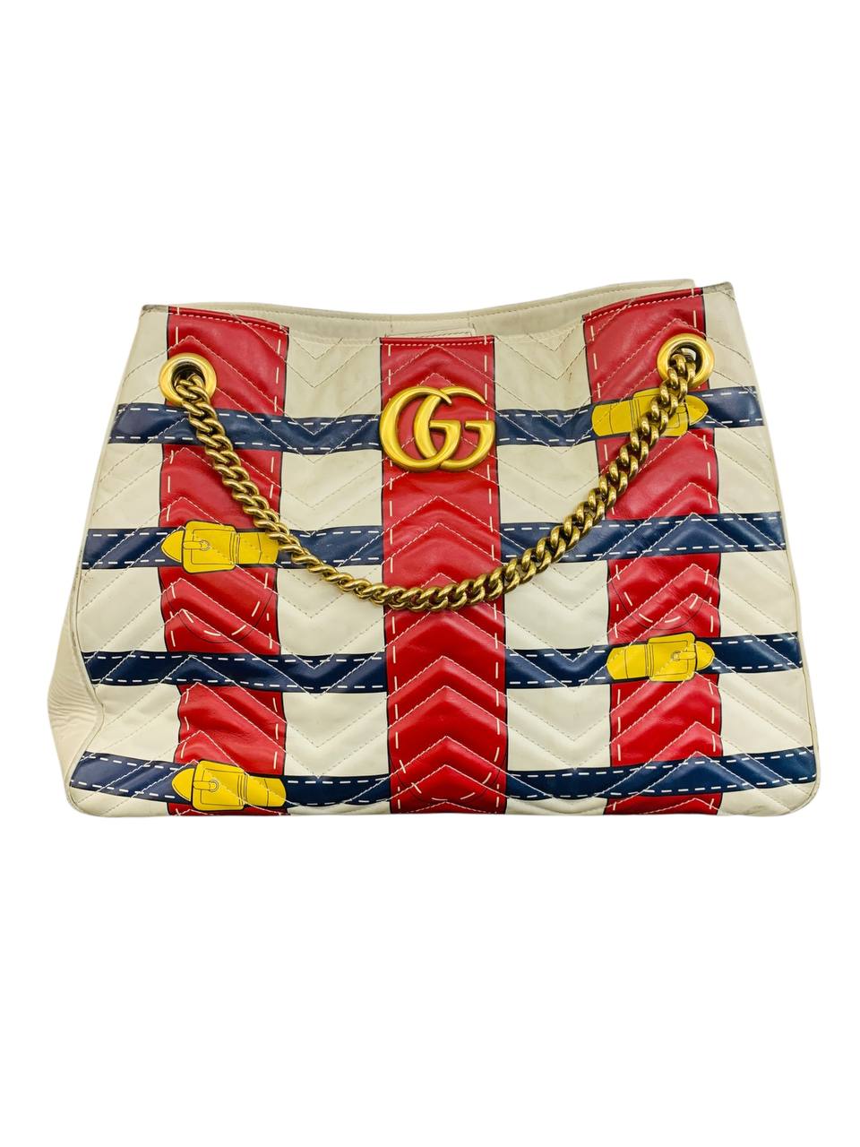 Gucci GG Trompe L'Oeil Marmont Flap Bag