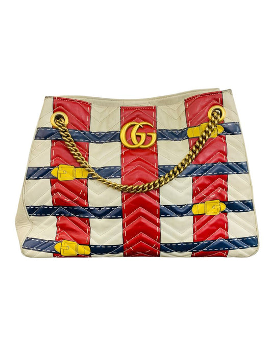 Gucci GG Trompe L'Oeil Marmont Flap Bag
