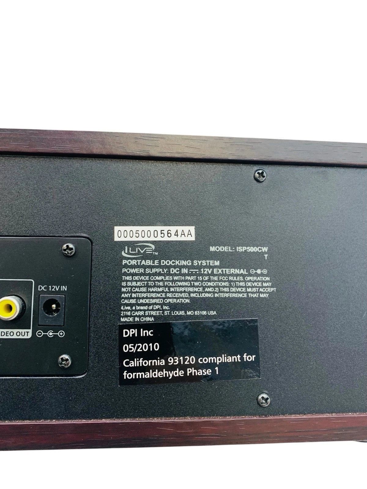 ILive Model ISP500CW Speaker system for IPhone or IPod